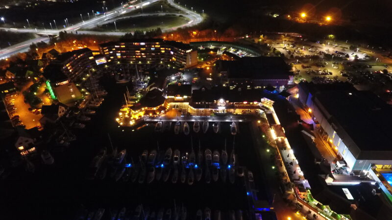 Port,Solent,At,Night